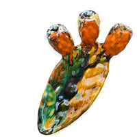 Pala di Fico d'india smaltata in ceramica siciliana con frutti