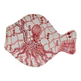 Piatto pesce in ceramica e decorato a mano