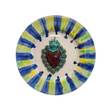 Piatto rotondo con cuore sacro diametro 45 cm