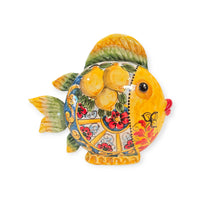 Pesce palla piatto in ceramica di Caltagirone