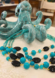 Collana multifili con onice e giada turchese