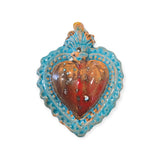 Cuore sacro, ex voto artigianale in ceramica