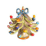 Albero di Natale con oro e madreperla altezza cm 12