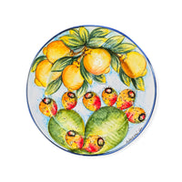 Piatto a falda con frutta siciliana diametro cm 33