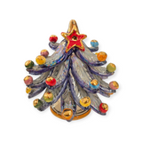 Albero di Natale con oro e madreperla altezza cm 12