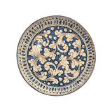 Piatto decorato con ornato siciliano in ceramica di Caltagirone, diametro cm 37