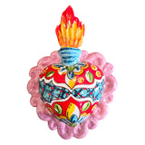 Cuori sacri ex voto decorati da parete o da appoggio