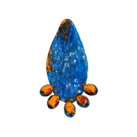 Pala di Fico d'india smaltata in ceramica siciliana con frutti