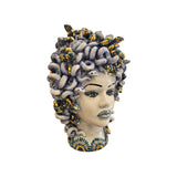 Testa di Medusa con serpenti e dettagli in oro