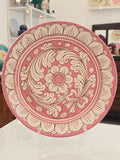 Piatto Siciliano Rosa linea Onda Barocca, varie dimensioni