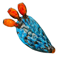 Pala di Fico d'india smaltata in ceramica siciliana con frutti