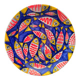 Piatto motivo pesci diametro 37