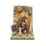 Natività in ceramica su tegola decorata