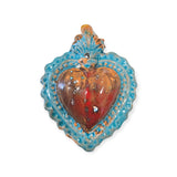 Cuore sacro, ex voto artigianale in ceramica