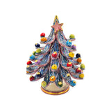 Albero di Natale con oro e madreperla h cm 22