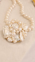 Collana perle naturali e pasta turchese