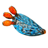 Pala di Fico d'india smaltata in ceramica siciliana con frutti