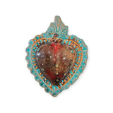 Cuore sacro, ex voto artigianale in ceramica