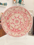 Piatto Siciliano Rosa linea Onda Barocca, varie dimensioni