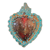 Cuore sacro, ex voto artigianale in ceramica