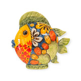 Pesce palla piatto in ceramica di Caltagirone