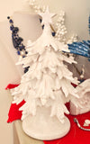 Albero di Natale con stella in ceramica h 25 cm
