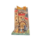Natività in ceramica su tegola decorata