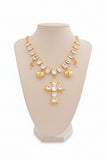 Collana croce in cristallo bianco