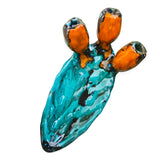 Pala di Fico d'india smaltata in ceramica siciliana con frutti