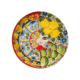 Piatto decorato motivo siciliano  in ceramica di Caltagirone, varie misure e decori