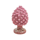 Pigna rosa con piede decorato o ciliegia, varie misure
