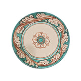 Set piatti da tavola in ceramica di Caltagirone in Verde Rame