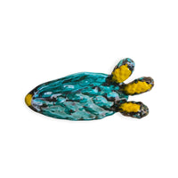 Pala di Fico d'india smaltata in ceramica siciliana con frutti