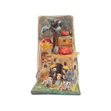 Natività in ceramica su tegola decorata