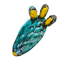 Pala di Fico d'india smaltata in ceramica siciliana con frutti