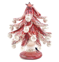 Albero di Natale Madreperlato in Ceramica di Caltagirone h cm 14-15