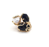 Anello in Ottone dorato e pietre naturali