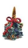 Albero di Natale Verde con Festone o Ghirlande e Palline Colorate H 10 cm