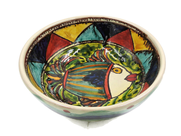 Ciotola in Ceramica di Caltagirone con Pesce