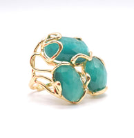 anello verde ottone regolabile