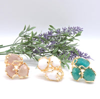 Anello in ottone dorato regolabile